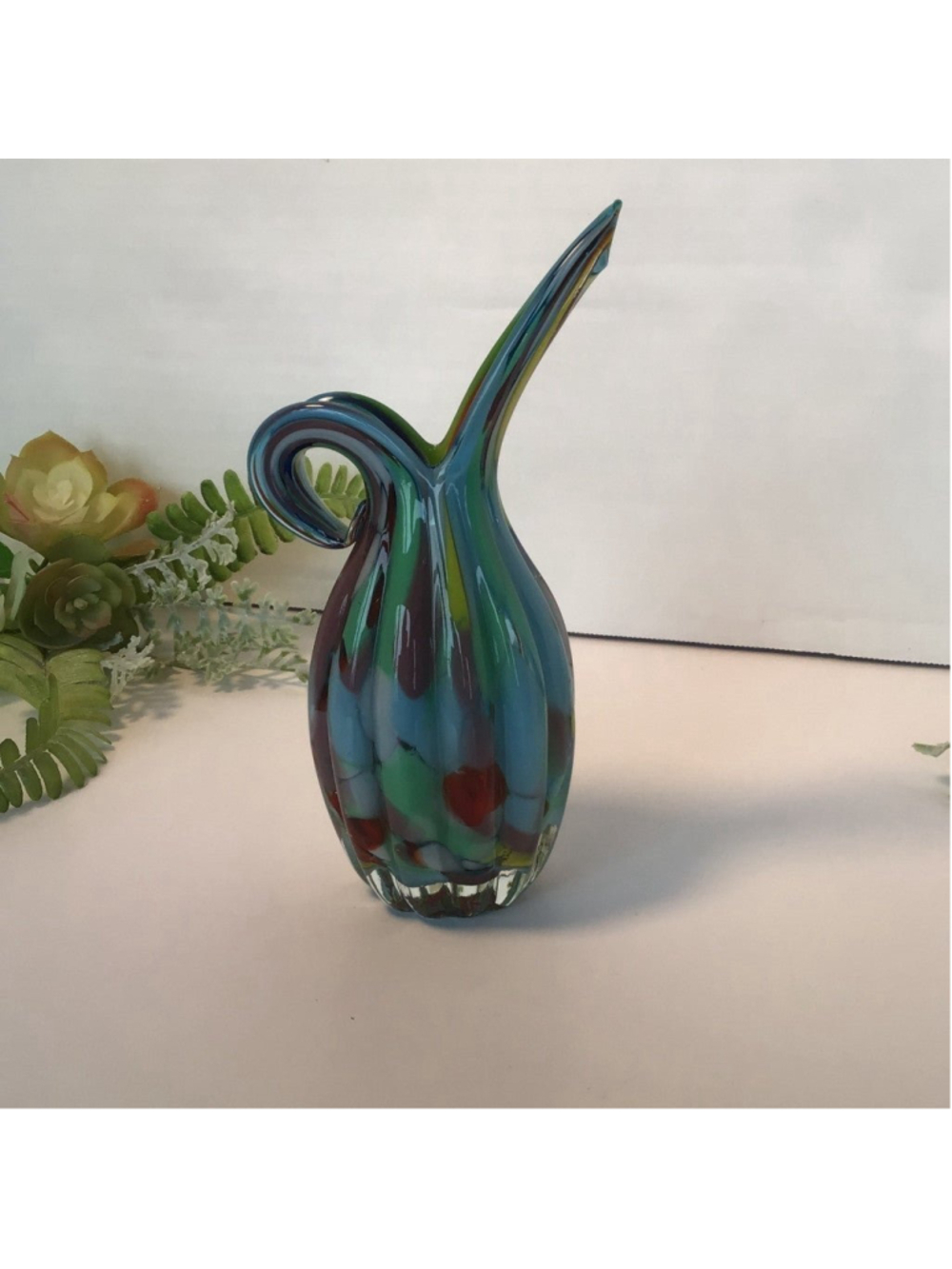 Norleans End of Day Splatter Glass Pitcher